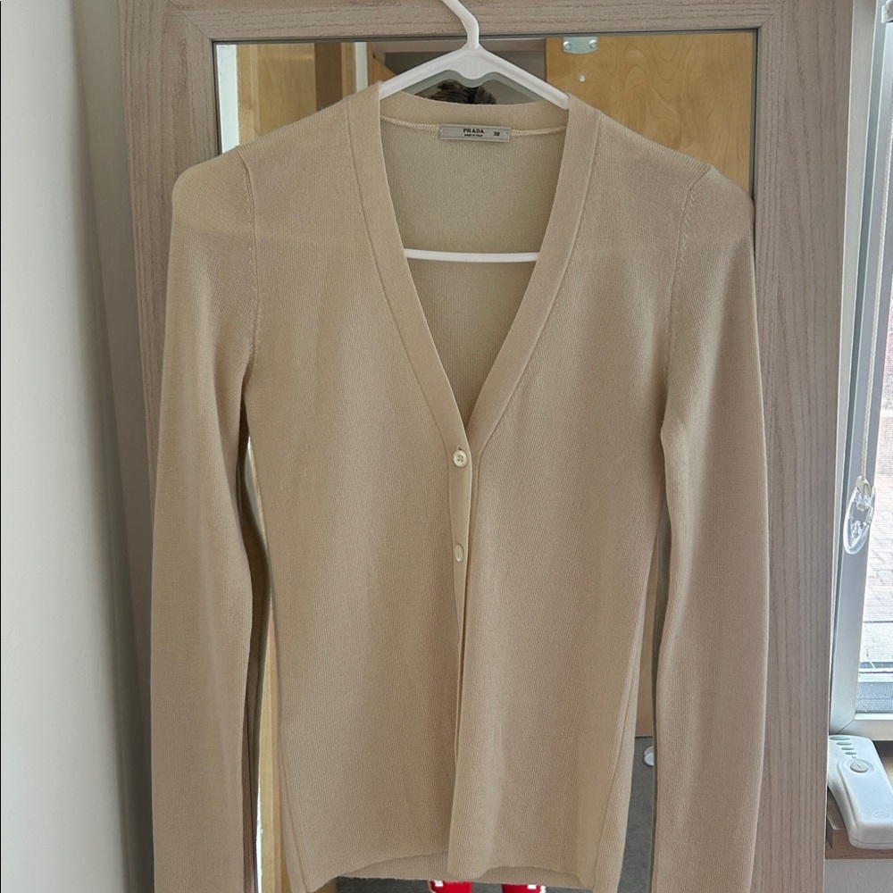 Prada silk cashmere v-neck cardigan